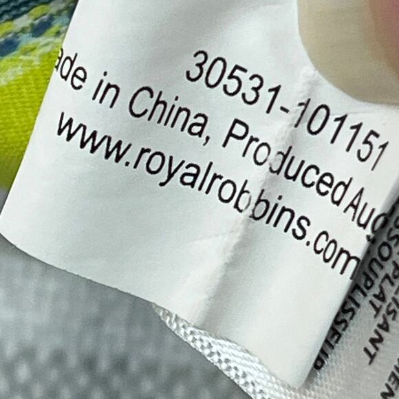 Royal Robbins Green Blue Striped Sleeveless Performance Hiking Activewear Tank - Picture 8 of 9